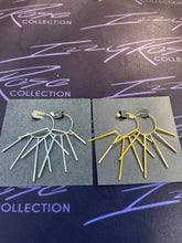 Load image into Gallery viewer, Gold plated sun burst earrings
