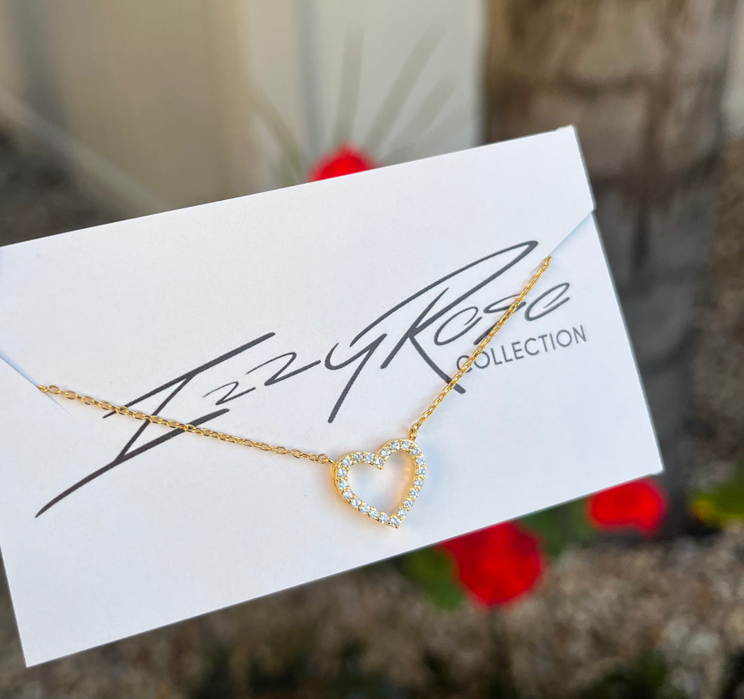 Heart gold dipped chain